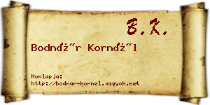 Bodnár Kornél névjegykártya