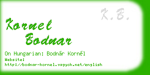 kornel bodnar business card